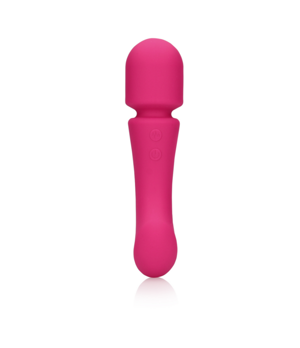 Loveline by Shots Ultra Soft Silicone Dubbelzijdige Wand Vibrator - Prestone Roze
