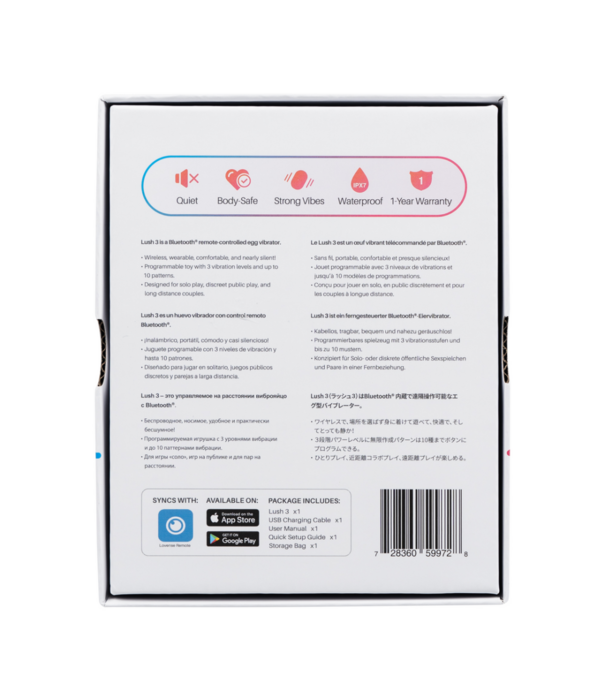 Lovense Lush 3 - Krachtige App-gestuurde Draagbare G-spot Ei Vibrator - Roze