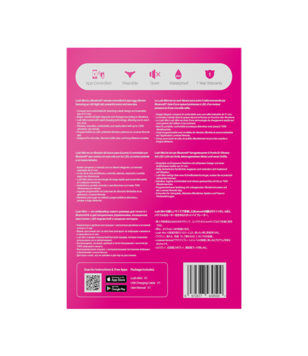 Lovense Lush Mini - Krachtige Afstandsbediende Draagbare G-Spot Ei Vibrator - Roze