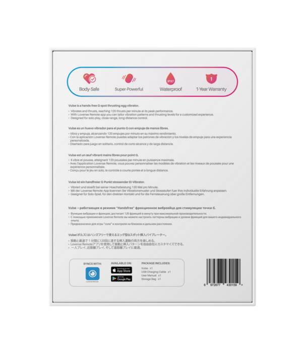 Lovense Vulse - App-gestuurde Duwende Ei Vibrator - Rood