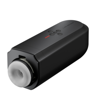 Solace - App-gestuurde Automatische Duwende Mannenmasturbator - Zwart