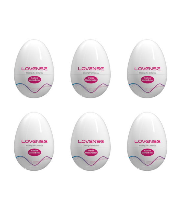 Lovense Kraken - 6 Pack - Zachte Rekbare Ei Masturbator - Wit