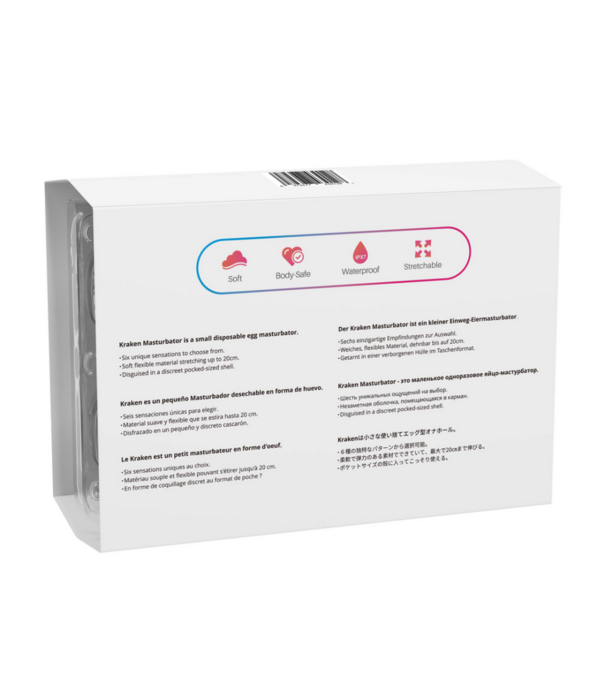 Lovense Kraken - 6 Pack - Zachte Rekbare Ei Masturbator - Wit