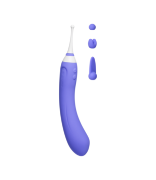 Hyphy - Afstandsbediening Dubbelzijdige Vibrator met Accessoires - Paars