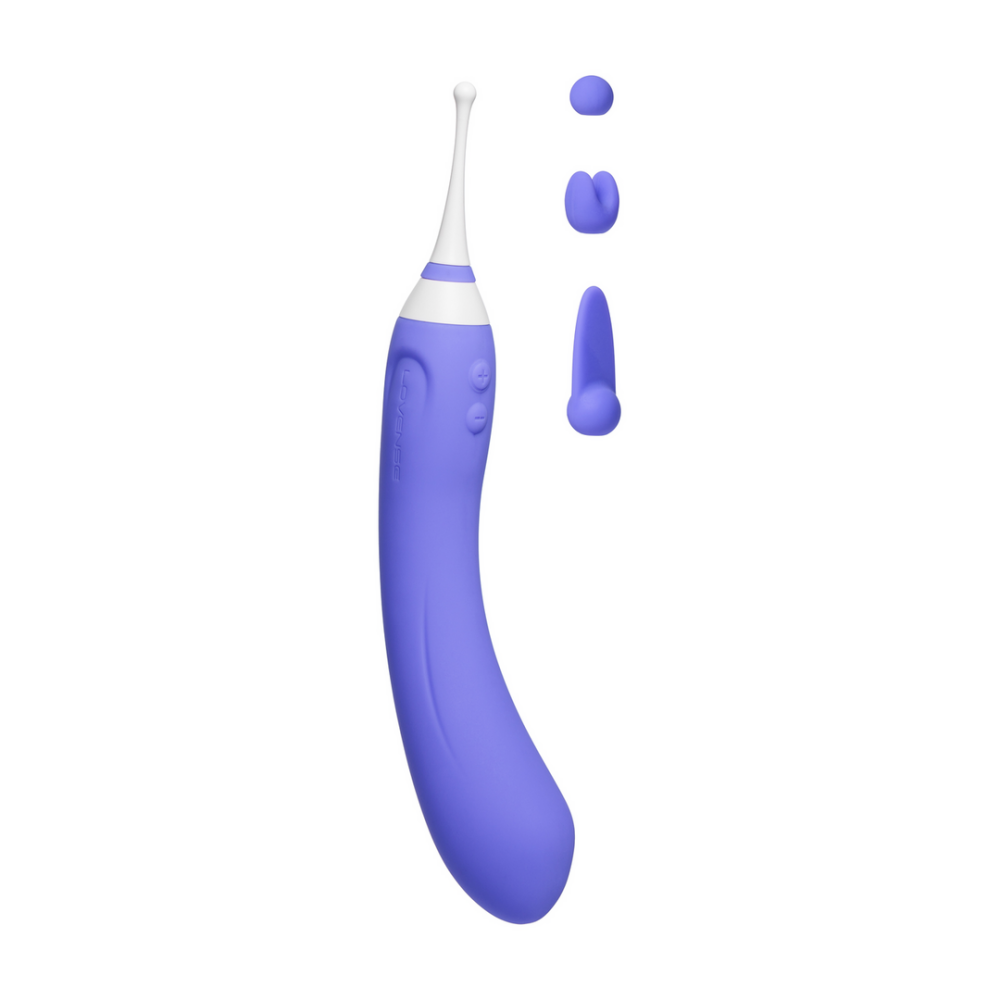 Lovense Hyphy - Afstandsbediening Dubbelzijdige Vibrator met Accessoires - Paars afbeelding