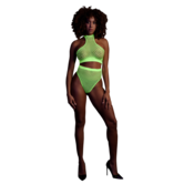 Turtle Neck en High Waist Slip - One Size - Neon Groen