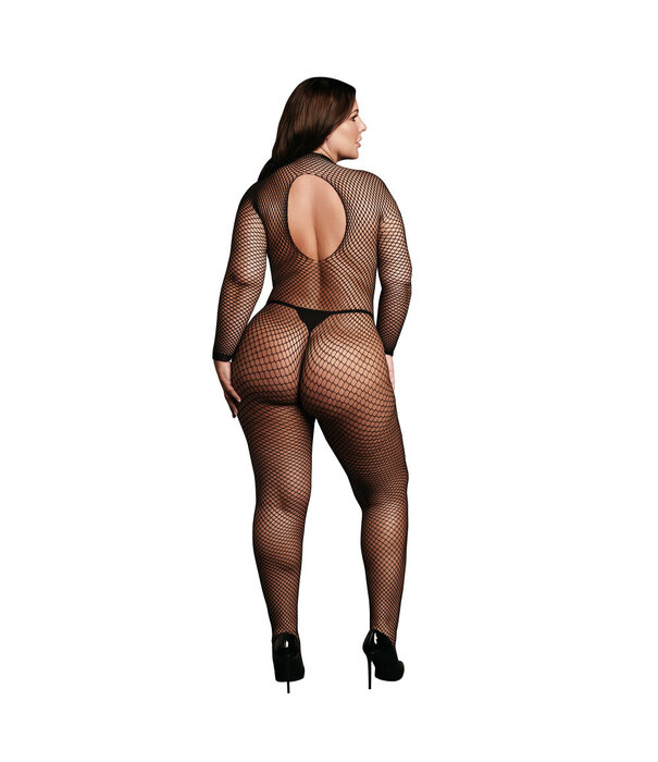 Le Désir by Shots Bodystocking Fishnet Structuur - Open / Turtle - OSX - Zwart