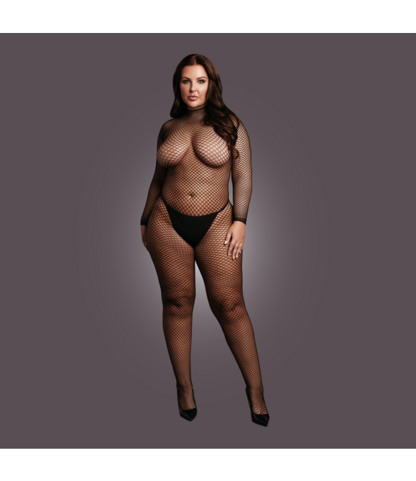 Le Désir by Shots Bodystocking Fishnet Structuur - Open / Turtle - OSX - Zwart