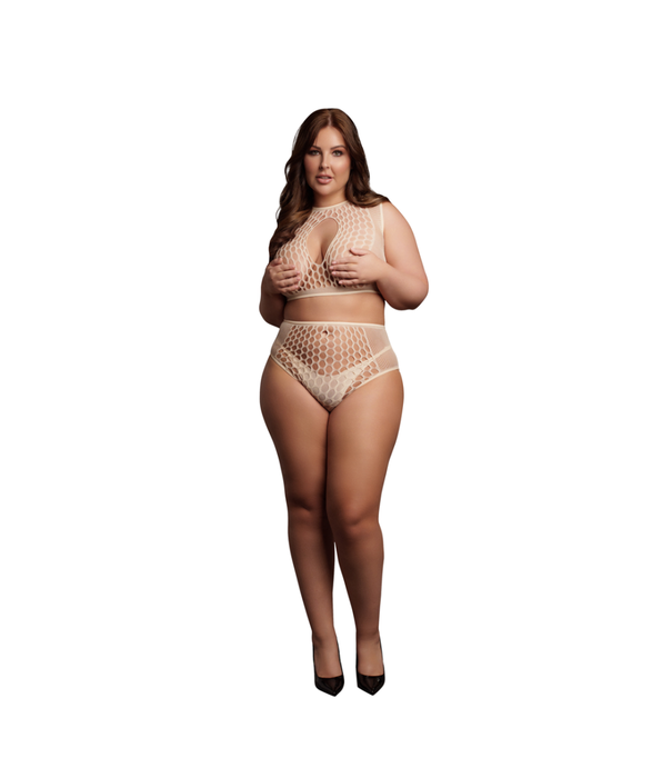 Le Désir by Shots Duo Net Key-Hole Beha Set - Queen Size