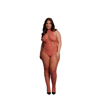 Visnet en Kant Bodystocking - Koning Maat