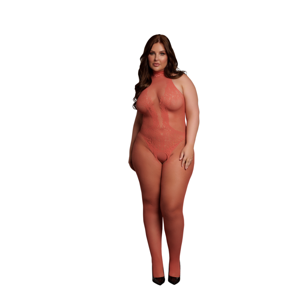 Le Désir by Shots Visnet en Kant Bodystocking - Koning Maat afbeelding