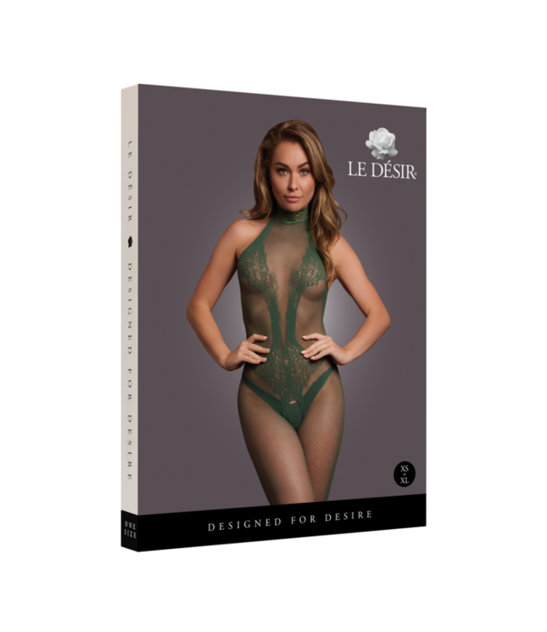 Le Désir by Shots Visnet en Kanten Bodystocking - One Size
