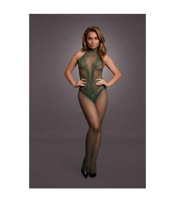 Le Désir by Shots Visnet en Kanten Bodystocking - One Size
