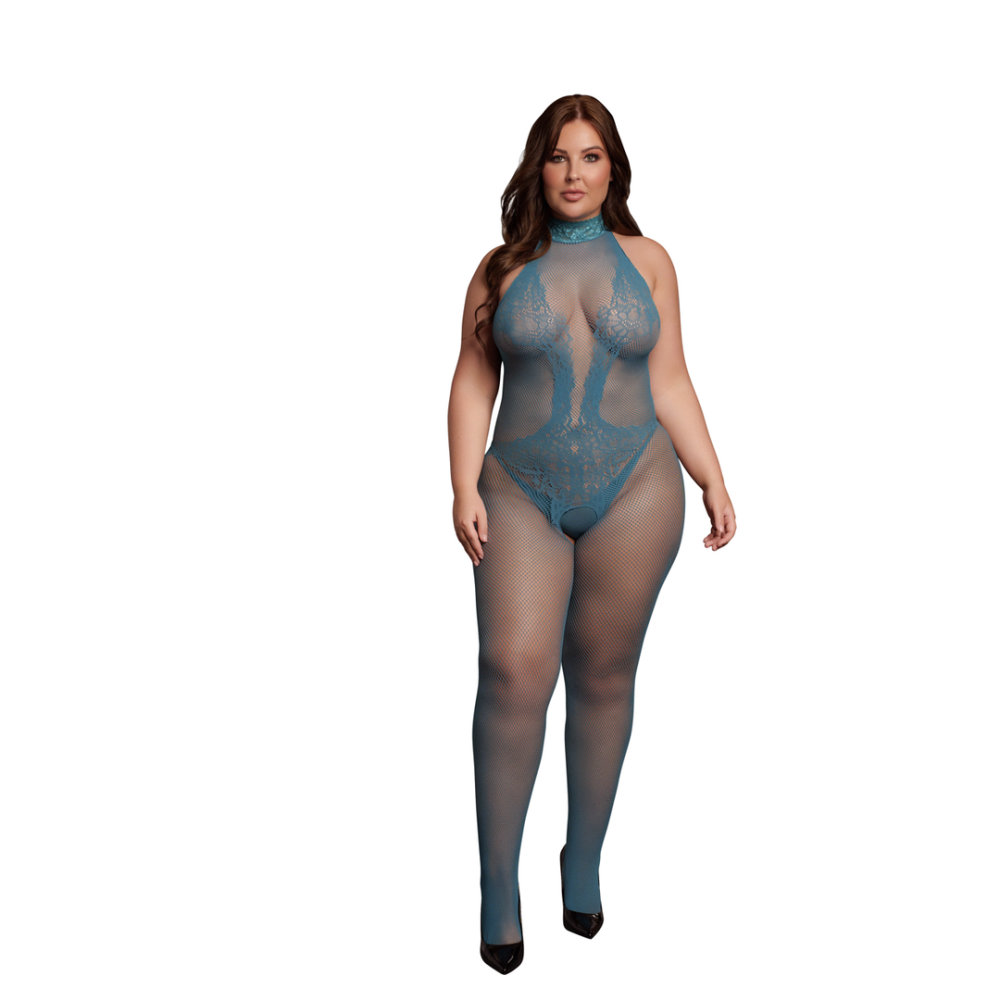 Le Désir by Shots Visnet en Kant Bodystocking - Koninginneformaat afbeelding