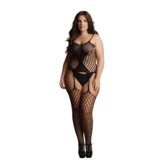 Fence Net Suspender Bodystocking - Plus Size