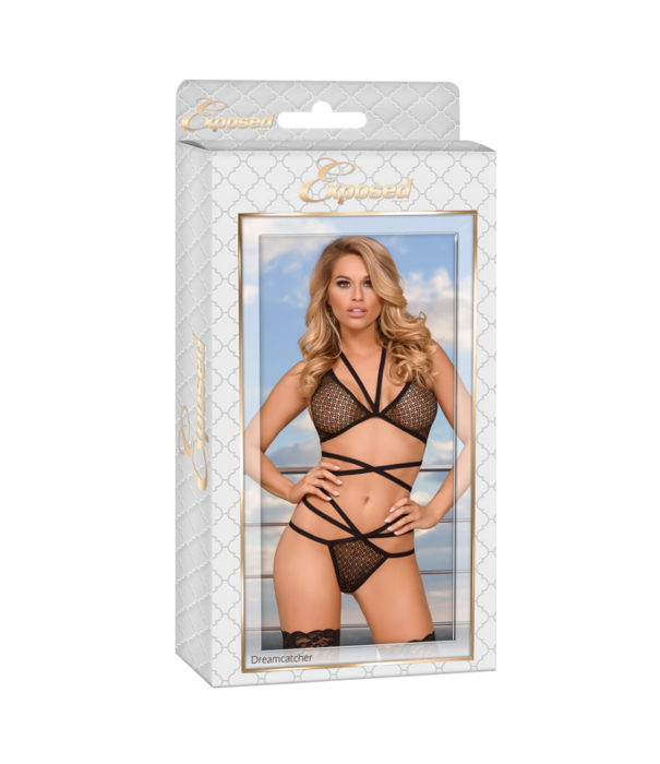 Magic Silk Strapless BH en String Set - Zwart
