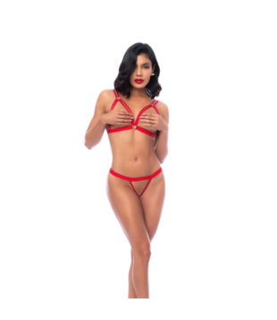 Heartstroke - Twee-delige set - S/M - Rood