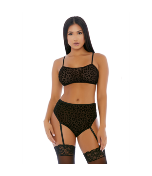 Lustful Leopard - Cami Lingerieset - L