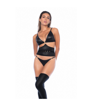 Drie-delige set - S/M - Zwart