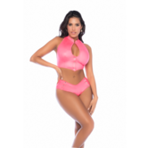 Twee-delige set - L/XL - Nat look roze