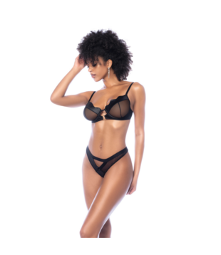 Rock Star - Drie Delige Set - S/M - Glanzend Zwart