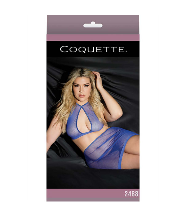 Coquette Visnet Top en Rok - Plus Size
