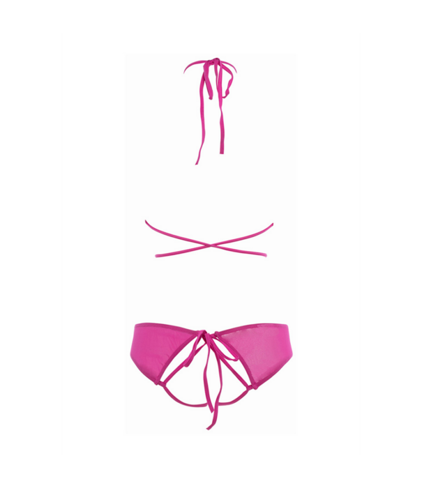 Allure Marley - Peekaboo en Panty - L/XL - Hot Pink