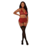 Fishnet and Lace 4 Piece Set - One Size