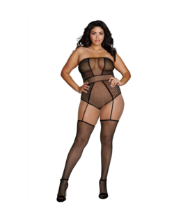 Strapless Teddy Bodystocking - Plus Size