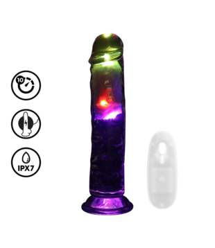 LED Vibrerende Rechte Penis - 8 / 20 cm - Transparant