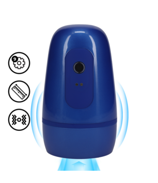 Pulsar - Negative Pressure Suction and Vibration Masturbator Pump - Metallic Blue