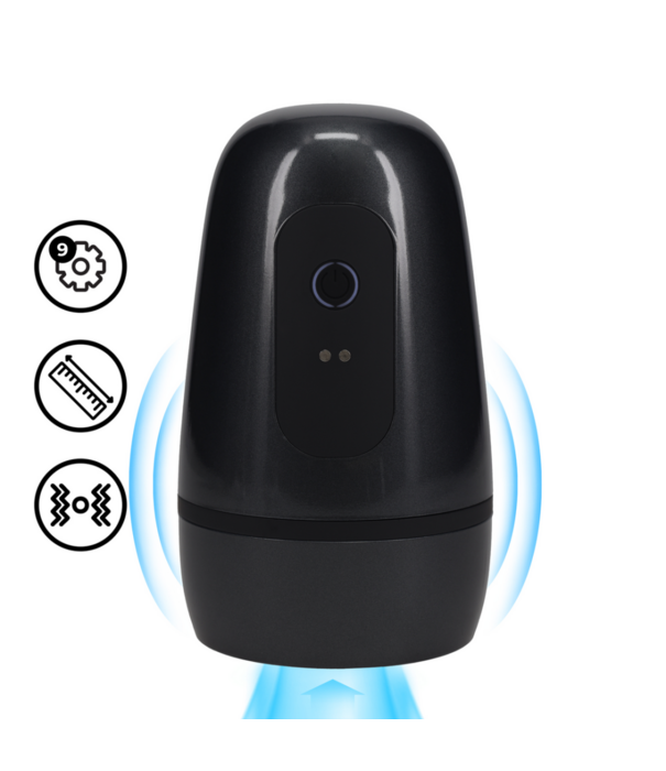 Pumped by Shots Pulsar - Negative Pressure Suction and Vibration Masturbator Pump - Gun Metal