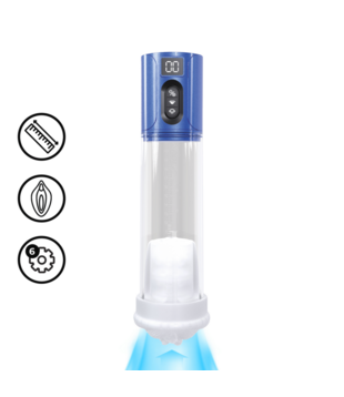 MaxLift - 6 Function Suction Masturbator Pump - Metallic Blue