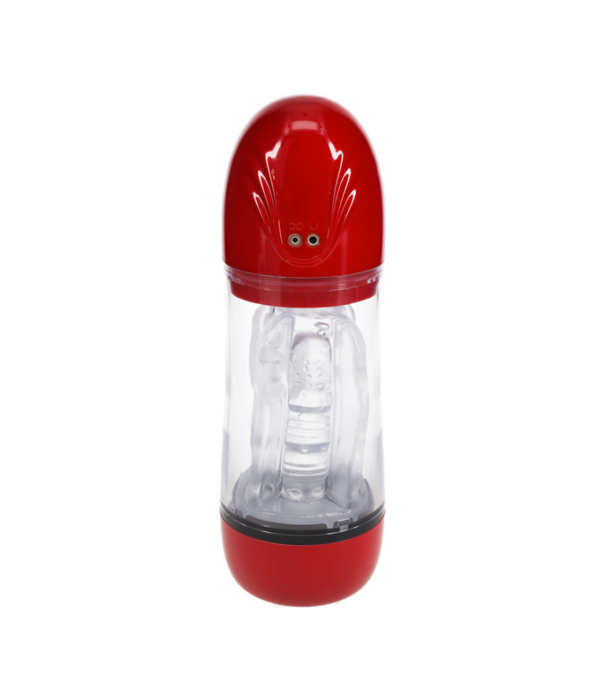 Pumped by Shots SonicPull - Suction and Vibration Masturbator Pump - Multimedia Enhanced - Metallic Red