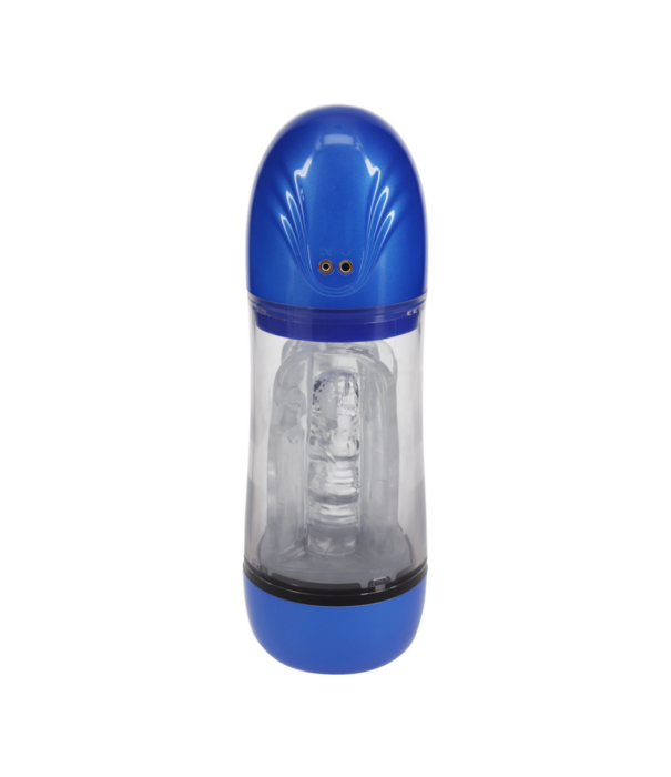 Pumped by Shots SonicPull - Zuig- en Trillingsmasturbator Pomp - Multimedia Verbeterd - Metallic Blauw