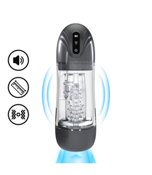 SonicPull - Zuig- en Vibratie Masturbator Pomp - Multimedia Verbeterd - Gun Metal