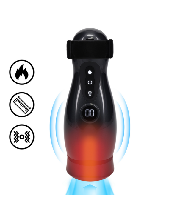 Pumped by Shots Virtuo - Zuig- en Vibratie Masturbator Pomp met Telefoonbevestiging - Gun Metal