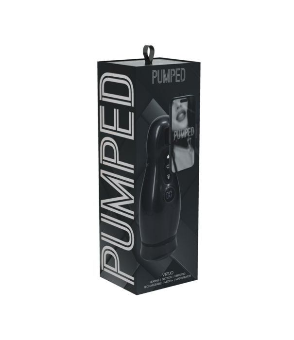 Pumped by Shots Virtuo - Zuig- en Vibratie Masturbator Pomp met Telefoonbevestiging - Gun Metal