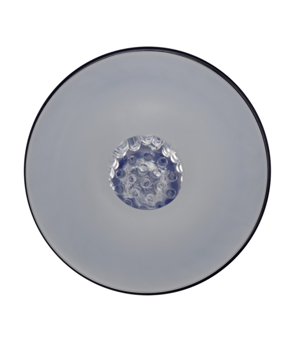 Pumped by Shots Vortex - Zuigrotatie en Duwmasturbator Pomp - Metallic Blauw