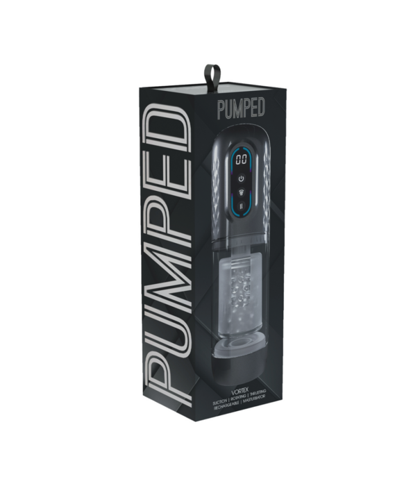 Pumped by Shots Vortex - Zuigrotatie en Duwmasturbator Pomp - Gun Metal
