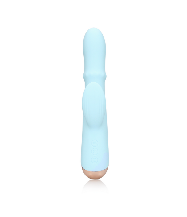 Loveline by Shots Pulse Wave en Op-en-Neer Beweegbare Ring Vibrator - Arctic Blue