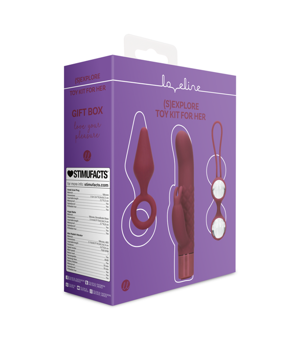 Loveline by Shots (S)explore - Speelgoedset voor Haar - Donker Kers