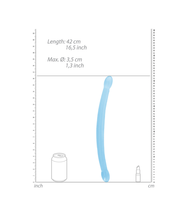RealRock by Shots Niet-realistische dubbele dildo - 17 / 42 cm