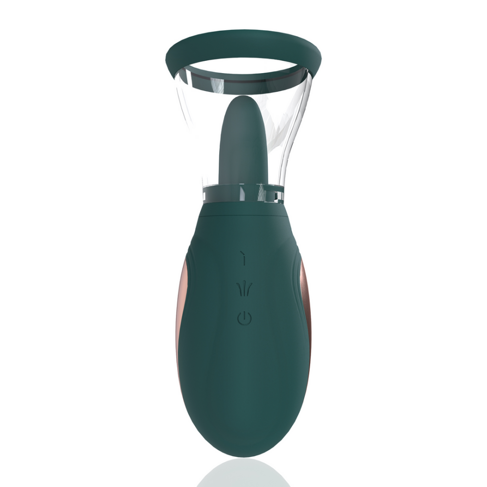Pumped by Shots Enhance - Oplaadbare Vulva- en Borstpomp - Bosgroen afbeelding