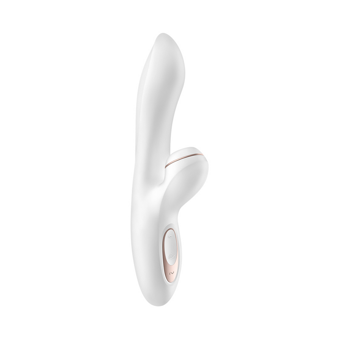 Satisfyer Pro Plus - G-Spot Air Pulse Stimulator en Vibratie - Wit/Roze Goud afbeelding