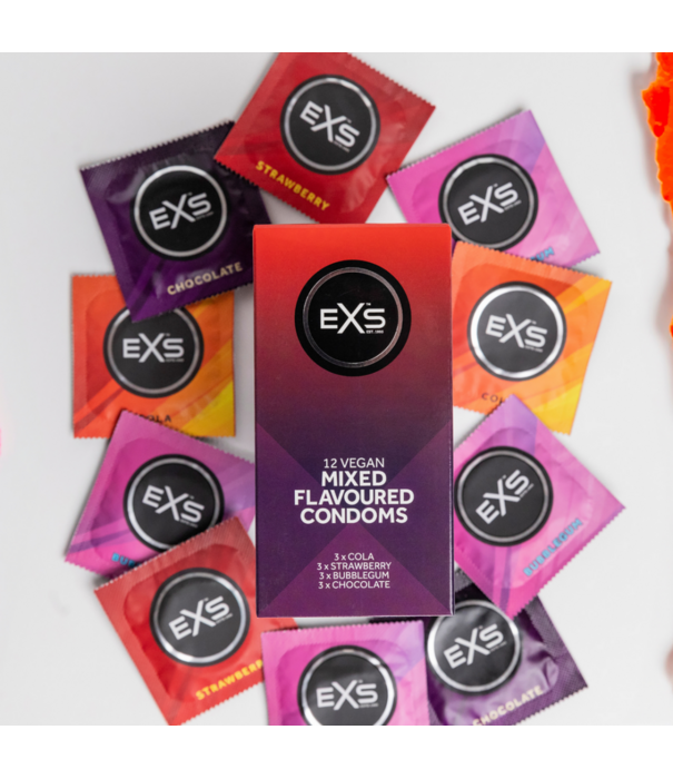 EXS EXS Mixed Flavored - Condoms - 12 Stuks