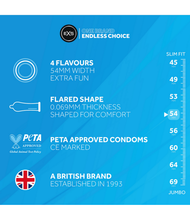 EXS EXS Mixed Flavored - Condoms - 12 Stuks