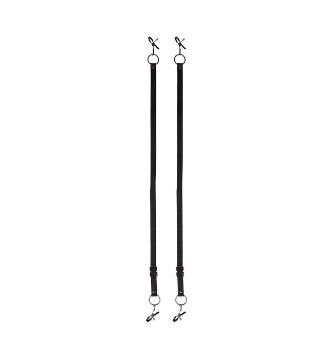 Ouch! by Shots Labia Spreader met Klemmen - Zwart