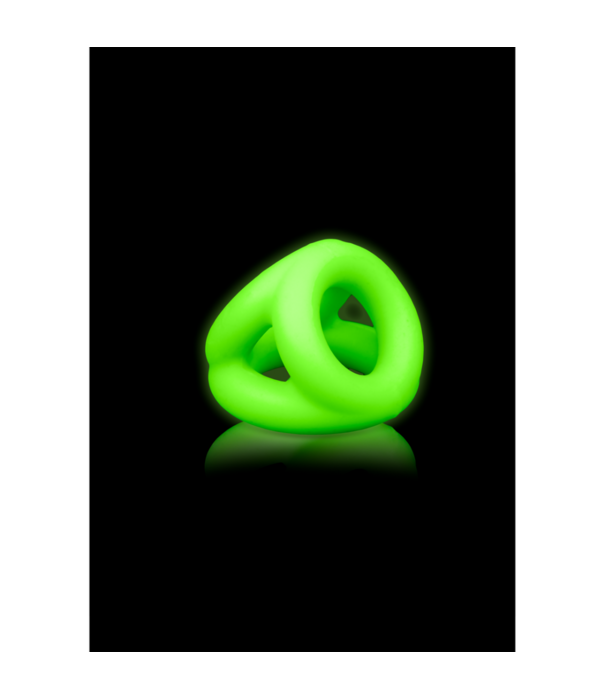 Ouch! by Shots Cockring  Ball Strap - Glow in the Dark