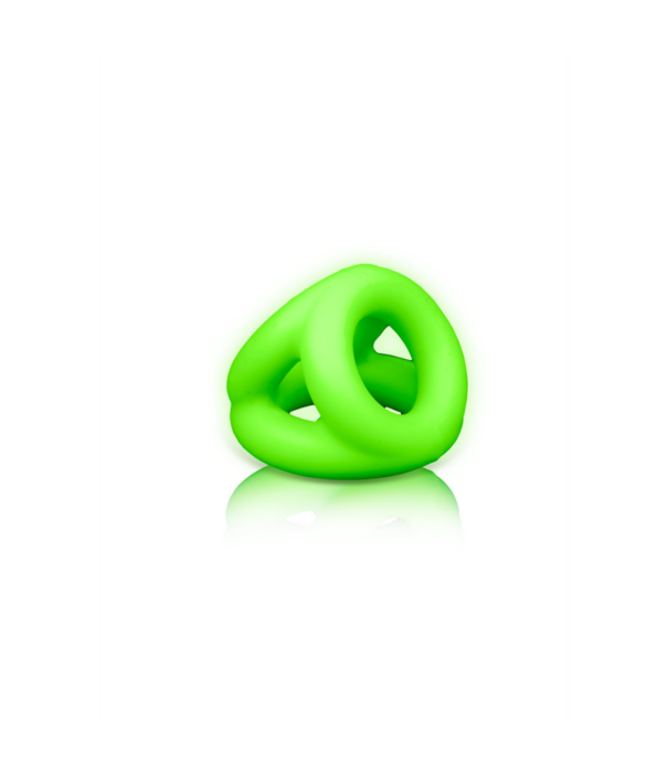 Ouch! by Shots Cockring  Ball Strap - Glow in the Dark